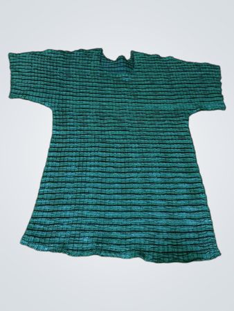 T-shirt plissettata verde scuro
