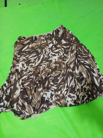 Jones New York Collection Saia Petite Marrom com Estampa Animal