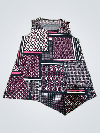 Emotions ärmelloses Top mit Patchwork-Print