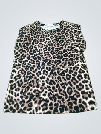 FRANKEE & SKYLARR Top a maniche lunghe con stampa leopardata