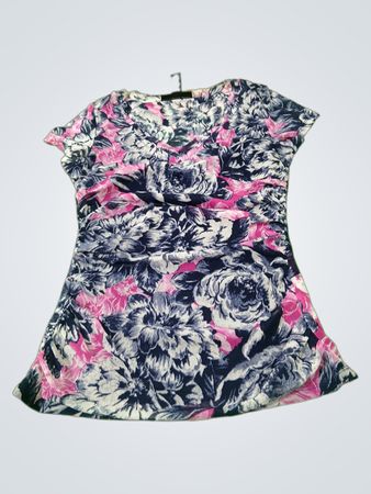 INC International Concepts Women's Floral Print Ruched Top