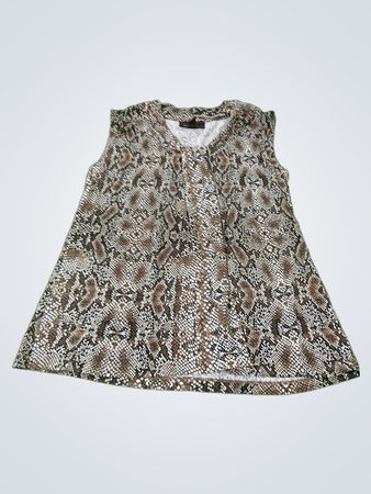 Dana Buchman Snake Print Sleeveless Top