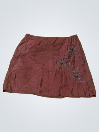 Ann Taylor A-Line Skirt with Floral Embellishment