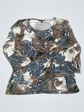 Proportion Petite Conrad C Paisley Print Twist Front Blouse