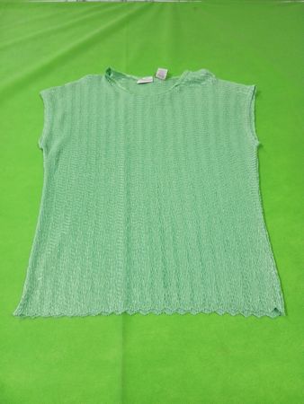 Kim Rogers Green Pleated Top