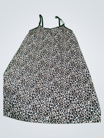Leopard print slip dress
