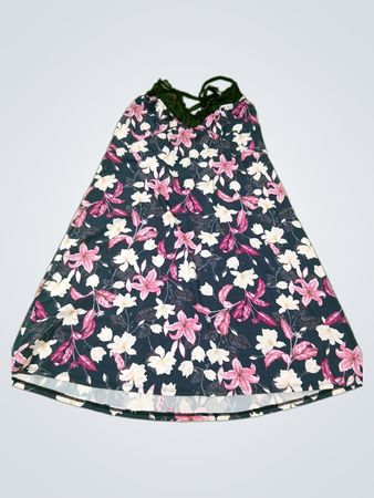 Floral Nightgown with Lace Trim