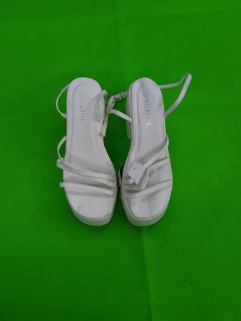 White Chunky Strappy Platform Sandals