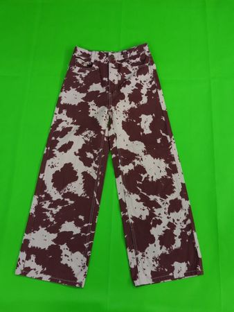 BDG Maroon and White Tie-Dye Jeans