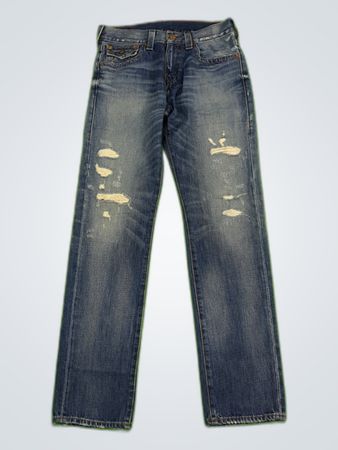 True Religion Distressed Blue Jeans