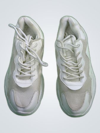 White Lace-up Sneakers