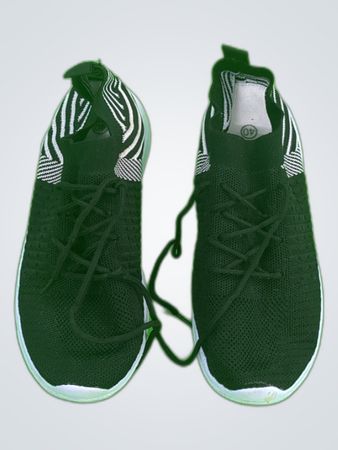 Unbranded Black Mesh Lace-Up Sneakers