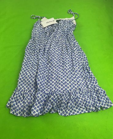 Lulus White Blue Floral Spaghetti Strap Maxi Dress