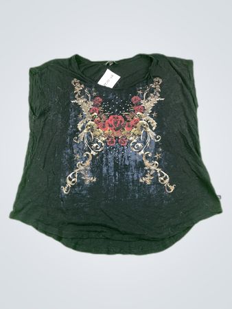 Black Floral Sleeveless Top