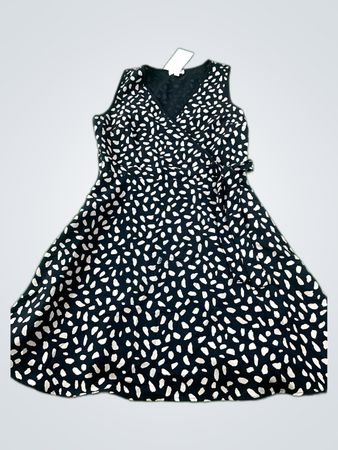 Everly Black Polka Dot Wrap Dress