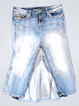 VIGOS Women's Blue Denim Skirt