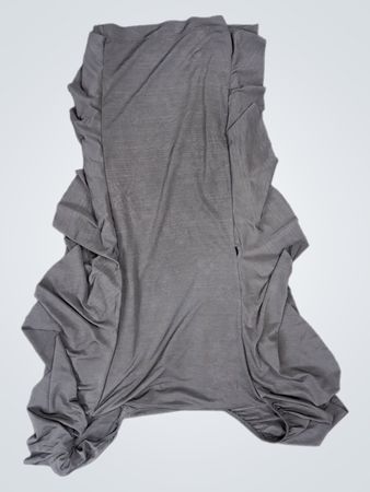 Brass Collection Damen Grau Geripptes Kleid