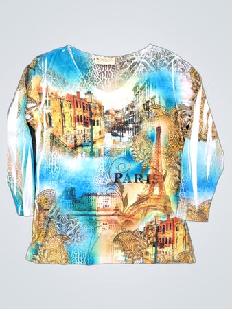 Impulse California Paris Eiffel Tower Grafikdruck Langarmshirt