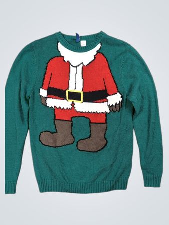 Grüner Weihnachts-Pullover