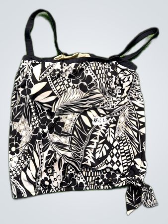 Axel Black and White Floral Pattern Tank Top