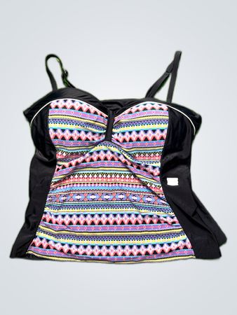 Free Country Women's Black and Multicolor Swimsuit