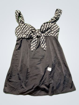 Black and White Swim Top