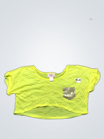 Zoey Yellow Cropped Top
