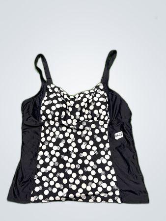St. John's Bay Black and White Polka Dot Tank Top