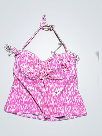 Pink and White Patterned Halter Top