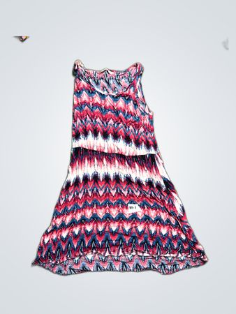 Multicolor Patterned Dress