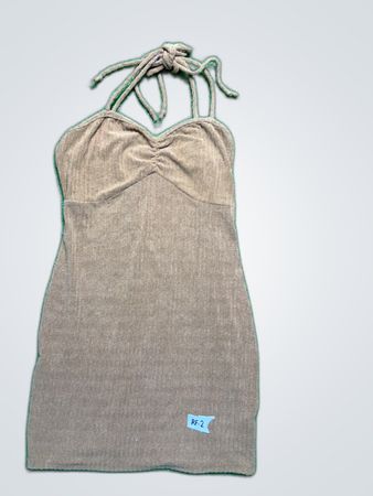 Kittenish Brown Sleeveless Dress