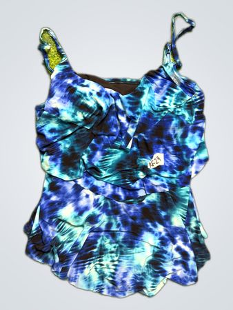 Aqua Green Blue Tie Dye Swimsuit