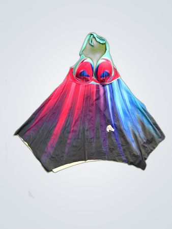 Multicolor Halter Neck Dress