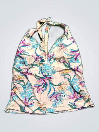 Floral Halter Neck Swimsuit Top
