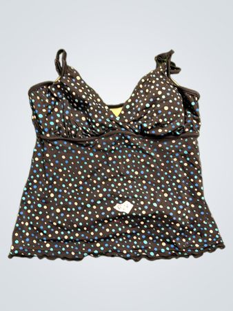Trimshaper Polka Dot Tankini Top