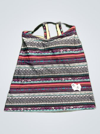 Kona Sol Striped Halter Neck Tank Top