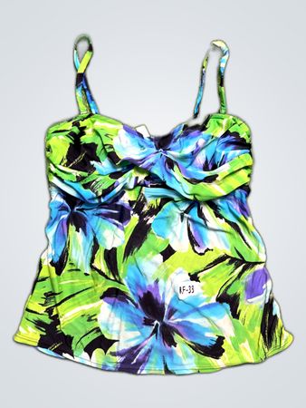 Sunsets Floral Print Tankini Top