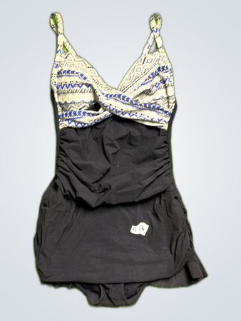 Profile by Gottex Black Geometric One-Piece Swimsuit