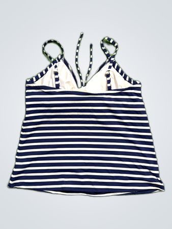 Blue and White Striped Tank Top