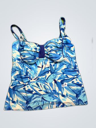 Byron Bay Blue Floral Swimsuit Top