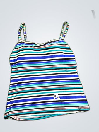 Beach Diva Striped Tankini Top