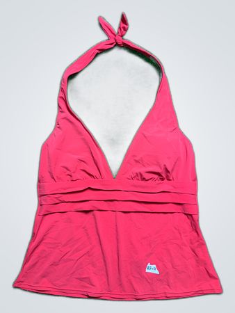 La Blanca Red Halter Neck Bikini Top
