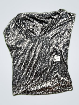 Black Floral Pattern T-Shirt