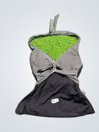 24 & Ocean Striped Halter Bikini Top