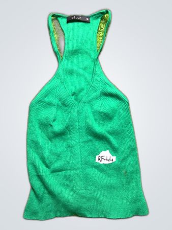 Green Ribbed Tank Top