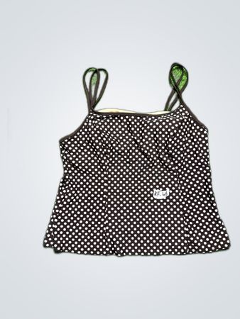 Black and White Polka Dot Swimsuit Top
