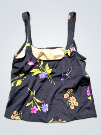 Black Floral Crop Top