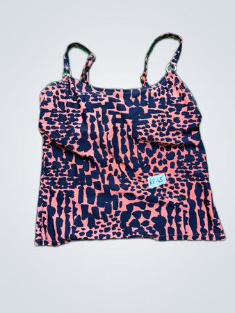 Orange and Black Patterned Tank Top