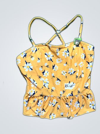 Yellow Floral Halter Top
