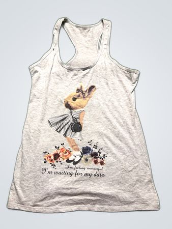 Gray Racerback Tank Top
